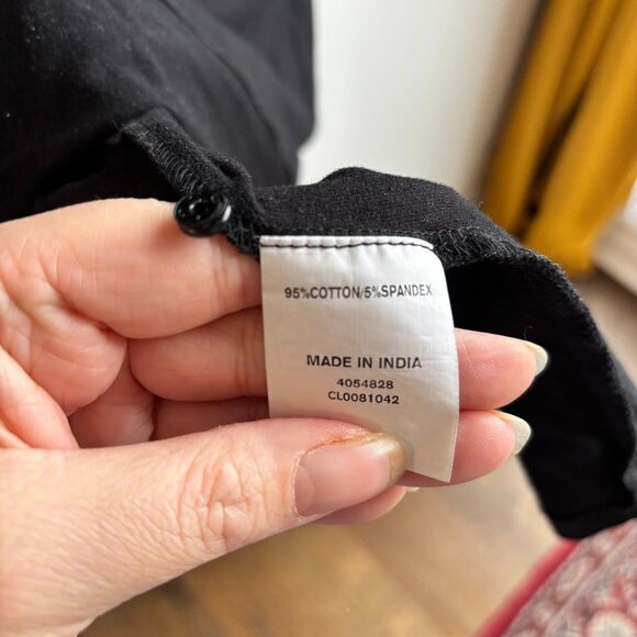 eShakti Black Maxi Dress with Floral Embroidery - Picture 5 of 8